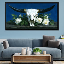 Bone Crown and Ivory Roses - NicheCanvas