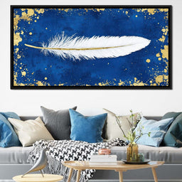 Feathered Dreams in Gold - NicheCanvas
