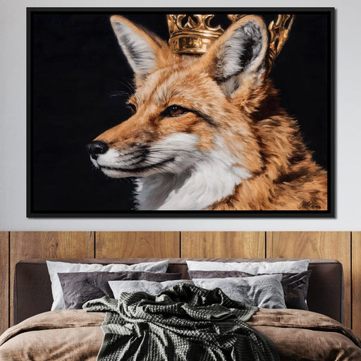 Crowned Fox Majesty Reign Canvas Print