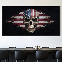 Stars Stripes Skull Rebellion - NicheCanvas