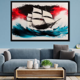 Ship of the Tempest Waves - NicheCanvas