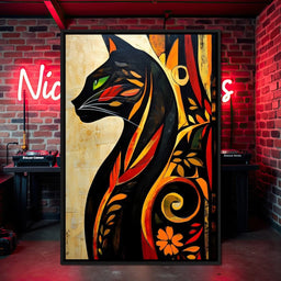 Feline Symphony Shadows - NicheCanvas