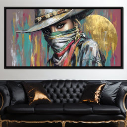 Golden Moon Desert Bandit Muse - NicheCanvas