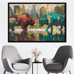 Wall Street Showdown - NicheCanvas