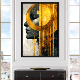 Golden Geometric Elegance - NicheCanvas