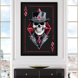 Ace Skeleton High Stakes Elegance - NicheCanvas