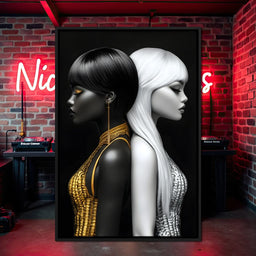 Contrasting Echoes Harmony - NicheCanvas