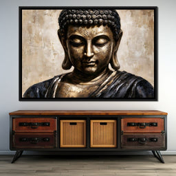 Golden Stillness Of Inner Reflection - NicheCanvas