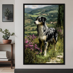 Australian Shepherd Meadow Sentinel - NicheCanvas