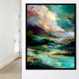 Aurora Tides of Golden Drift - NicheCanvas