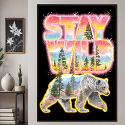 Wild Bear Forest Stay Wild - NicheCanvas