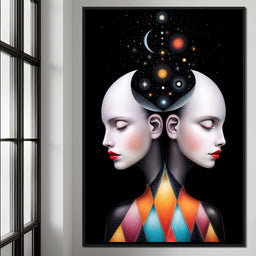 Twins of the Celestial Mind - TooplesArt - NicheCanvas