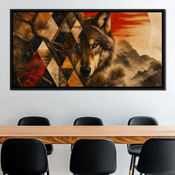 Solitary Predator Rising Sun - NicheCanvas
