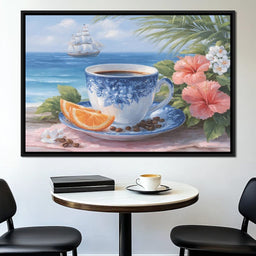 Seaside Morning Tranquility Coffee - NicheCanvas