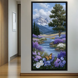 Mountain Meadow Butterfly Serenity - NicheCanvas