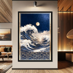 Golden Tide Under A Silent Moon - NicheCanvas