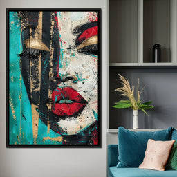 Golden Gaze Through Turmoil - NicheCanvas