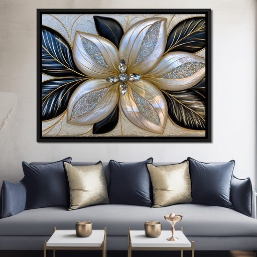 Pearl Petal Diadem - TooplesArt Canvas Print