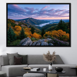 Autumn Mountain Cloud Sea View - NicheCanvas