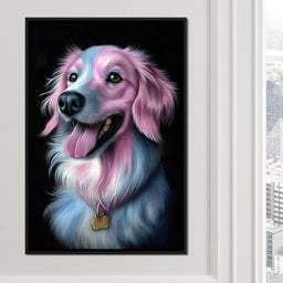 Pink & Blue Golden - NicheCanvas