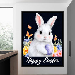 Spring Bunny With Egg Easter - NicheCanvas