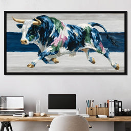 Charging Bull Color Fusion - NicheCanvas