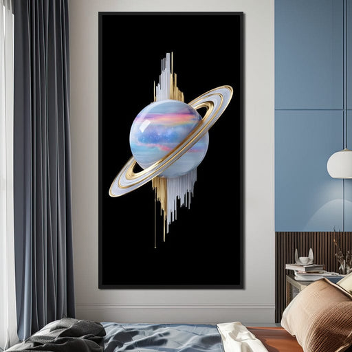 Cosmic Saturn Rings of Radiance Canvas Print