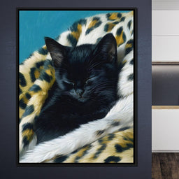 Slumbering Feline Dreams - NicheCanvas