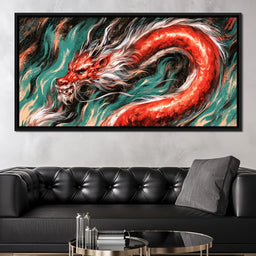 Dragon Waking From The Jade Currents - NicheCanvas