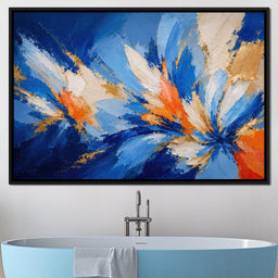 Cobalt Flowerstorm - TooplesArt - NicheCanvas