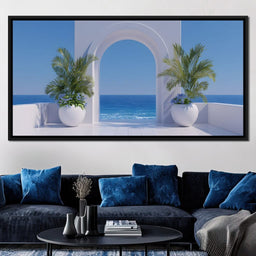 Sunlit Coastal Archway Escape - NicheCanvas