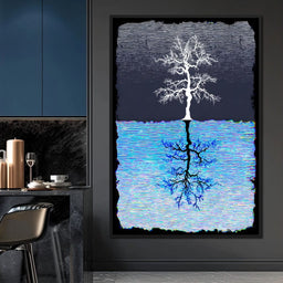 Binary Tree Reflection Pulse - NicheCanvas