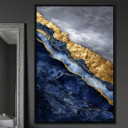 Gilded Midnight Marble Rift - NicheCanvas