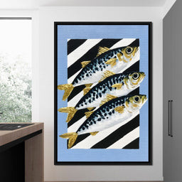 Golden Finned Trio of Tides - NicheCanvas
