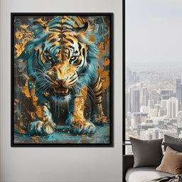 Majestic Radiance of a Golden Cat - NicheCanvas