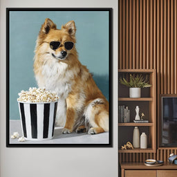 Cool Pomeranian Popcorn Night - NicheCanvas