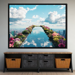  Pool on top of the World - NicheCanvas