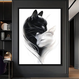 Cats Embrace - NicheCanvas