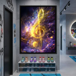 Celestial Gold Melody Stream - NicheCanvas