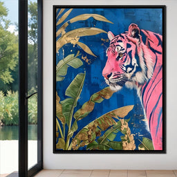 Pink Tiger Tropical Majesty - NicheCanvas