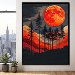 Blood Moon Forest - Johanjjf - NicheCanvas
