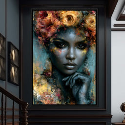 Gilded Petals Of Royal Grace - NicheCanvas
