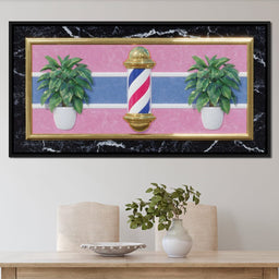 Retro Barber Pole Vaporwave Charm - NicheCanvas