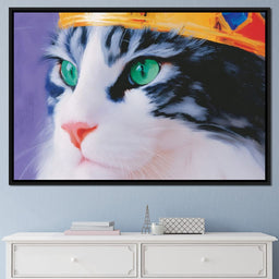 Majestic Feline Emerald Eyes - NicheCanvas