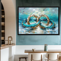 Eternal Bond of Golden Tides - NicheCanvas