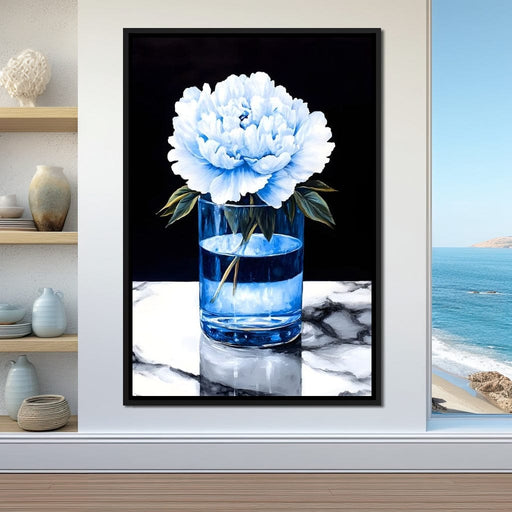 Floral Elegance in Reflection Canvas Print