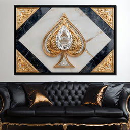 Golden Spade Diamond Majesty - NicheCanvas