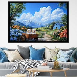 Pomeranian Wagon - NicheCanvas