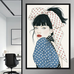 Polka Dot Afternoon Glance - NicheCanvas