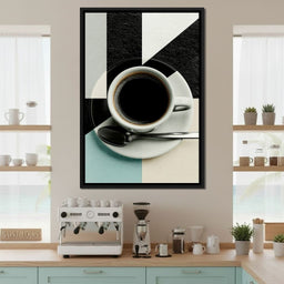 Geometric Morning Ritual Composition - NicheCanvas